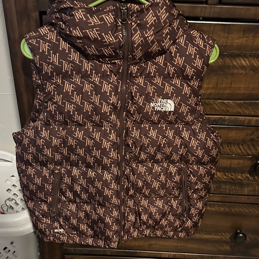 The North Face Dark Brown Logo Puffer Vest